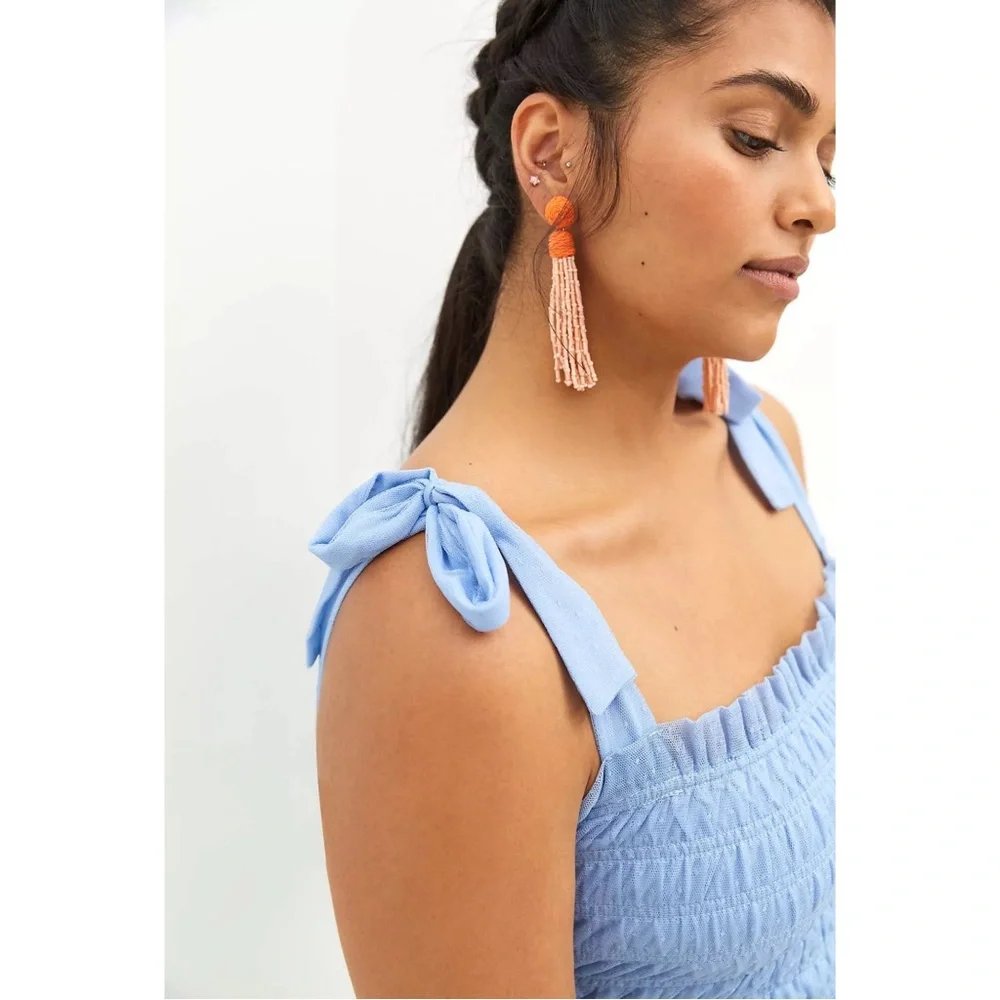 Anthropologie Smocked Cami Blue NWT Size XL - Picture 2 of 13